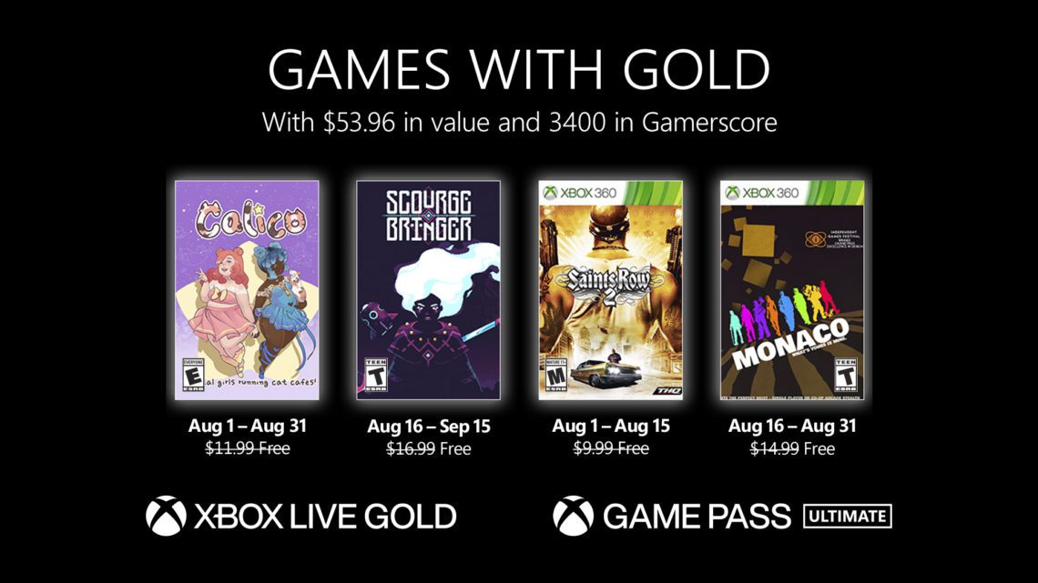 Odhaleny srpnové Games with gold Odhaleny srpnové Games with gold