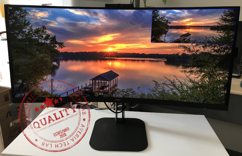 Prohnutý ultraširoký monitor AOC CU34V5CW-BK barvy