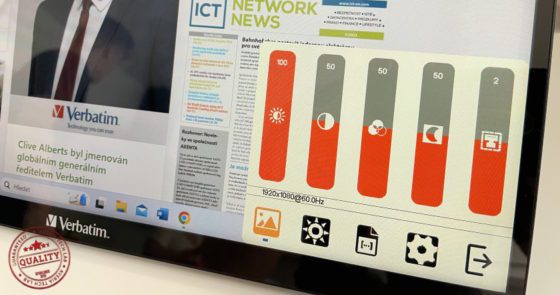 Recenze Externí monitor Verbatim nastavení