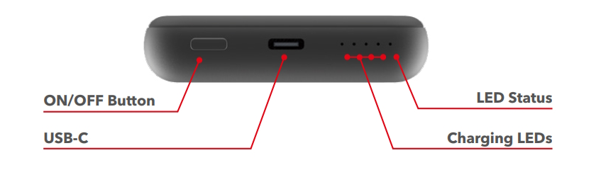 Verbatim Charge 'n' Go Magnetic Wireless Power Bank LED